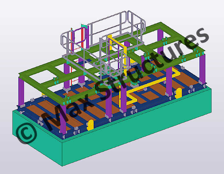 MSM Skid Package Tekla Structures 3D Modeling