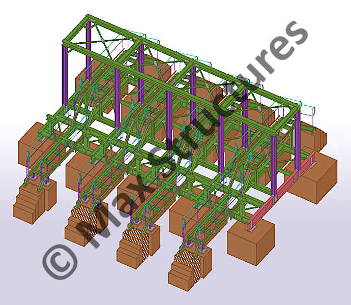 RMS Skid Package Tekla Structures 3D Modeling 2